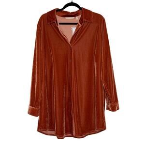NWT- Soft Surroundings Velvet Boyfriend Tunic (1X)